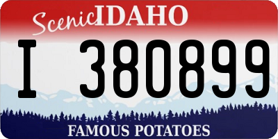 ID license plate I380899