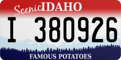 ID license plate I380926