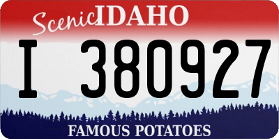 ID license plate I380927