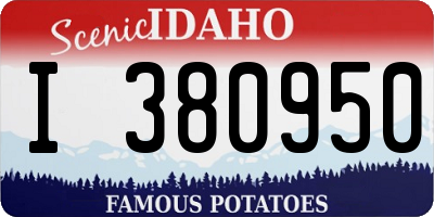 ID license plate I380950