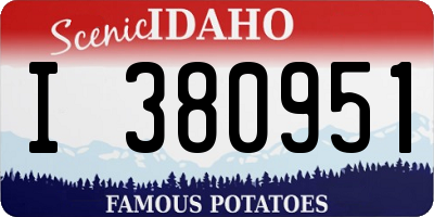 ID license plate I380951