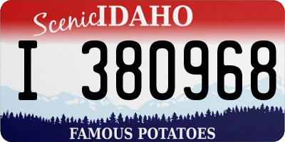 ID license plate I380968