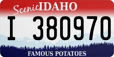 ID license plate I380970