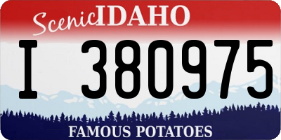ID license plate I380975