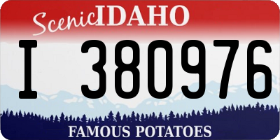 ID license plate I380976