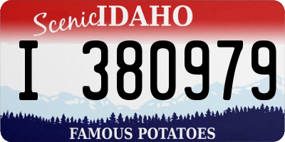 ID license plate I380979