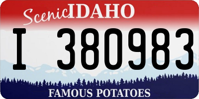 ID license plate I380983