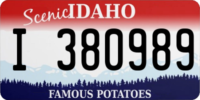 ID license plate I380989