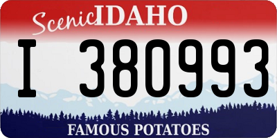 ID license plate I380993