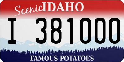 ID license plate I381000