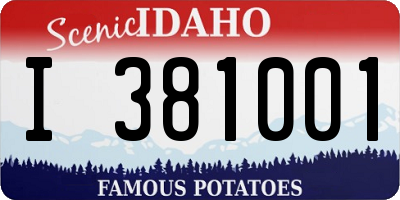 ID license plate I381001