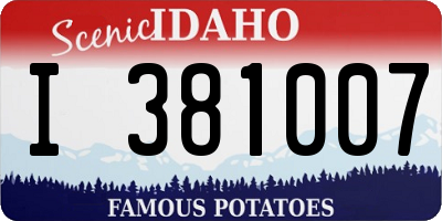 ID license plate I381007