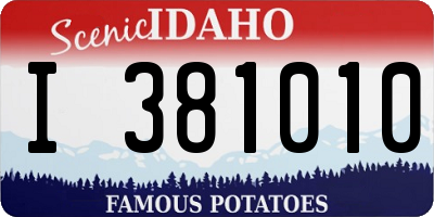ID license plate I381010