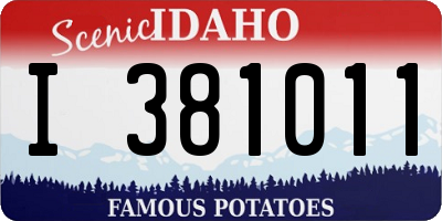 ID license plate I381011