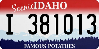 ID license plate I381013