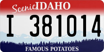 ID license plate I381014