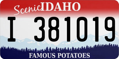 ID license plate I381019