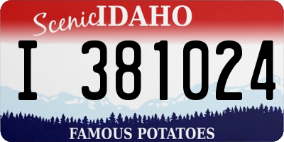 ID license plate I381024