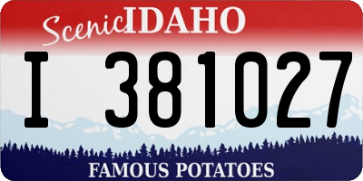 ID license plate I381027