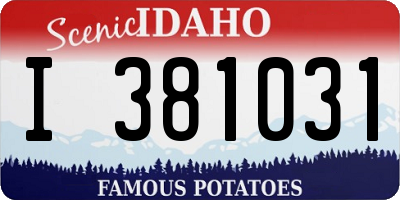 ID license plate I381031