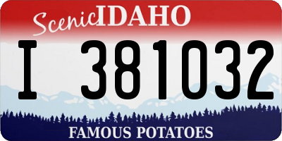 ID license plate I381032
