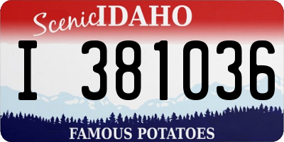 ID license plate I381036