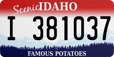 ID license plate I381037