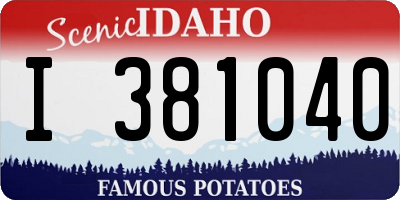 ID license plate I381040