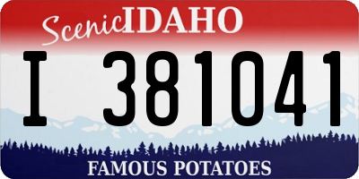 ID license plate I381041