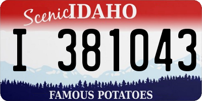 ID license plate I381043