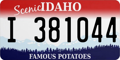 ID license plate I381044