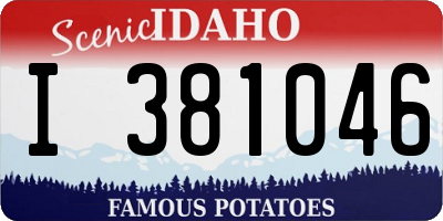 ID license plate I381046