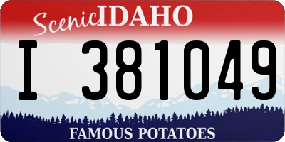ID license plate I381049