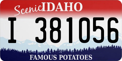 ID license plate I381056