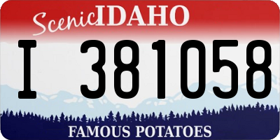 ID license plate I381058