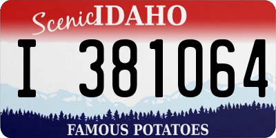 ID license plate I381064
