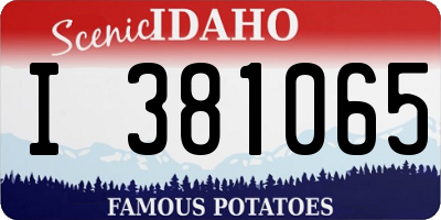 ID license plate I381065