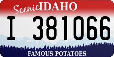 ID license plate I381066