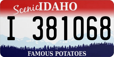 ID license plate I381068