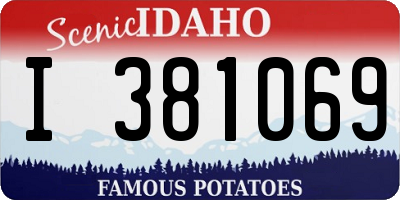 ID license plate I381069