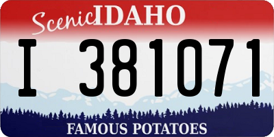 ID license plate I381071