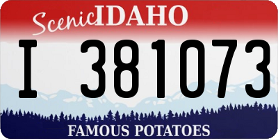 ID license plate I381073