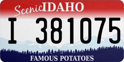 ID license plate I381075