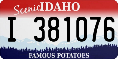 ID license plate I381076