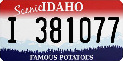 ID license plate I381077