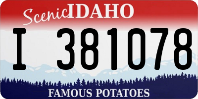 ID license plate I381078