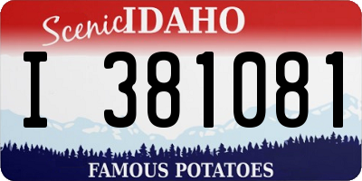 ID license plate I381081