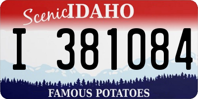 ID license plate I381084