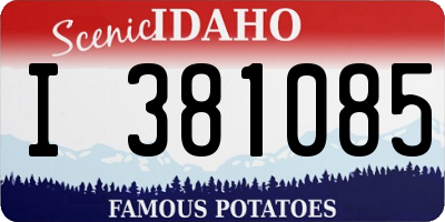 ID license plate I381085