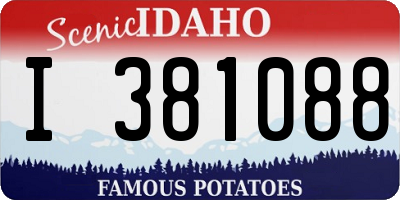 ID license plate I381088